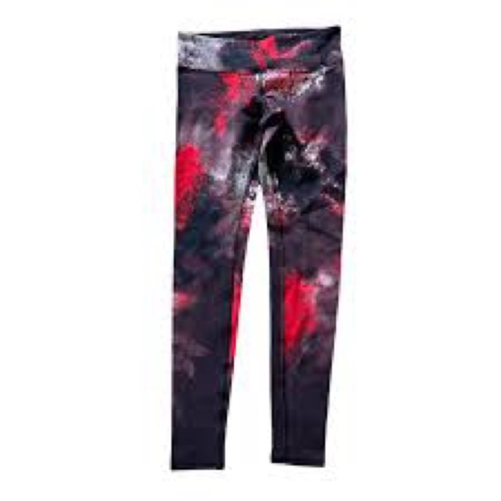 Alo Yoga Airbrush Ruby Red Smoke Leggings Yoga Pants Size : Large